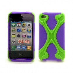 iPhone 4 4S X Case (Green-Purple)